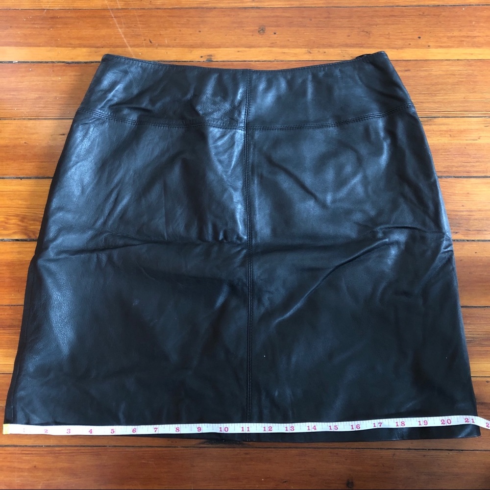 Vintage Black Leather Mini Skirt